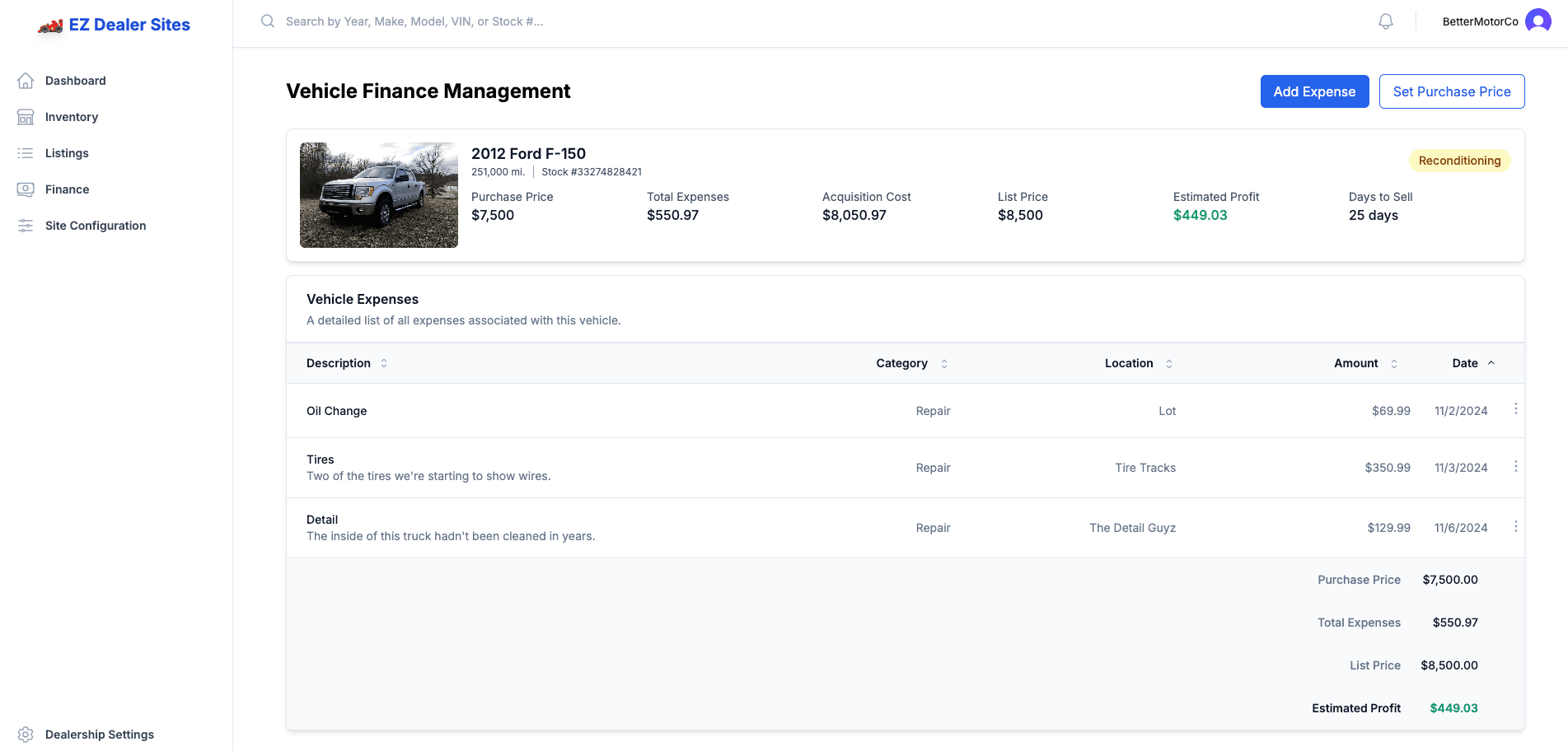 Expense Manager Dashboard