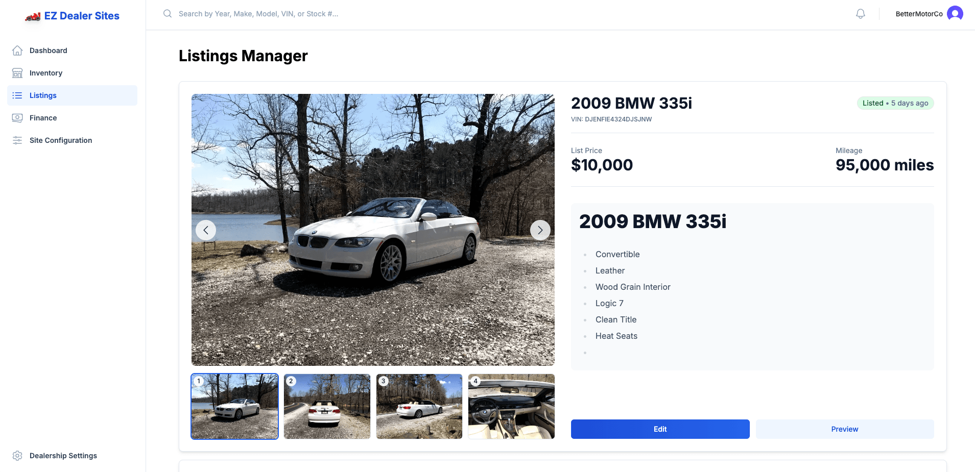 Listings Manager Screenshot